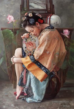chinoise Tableau Peinture - cherche des reves fille chinoise